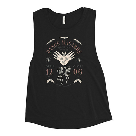[ID: 271-G465] Dance Macabre - Dancing School Women's Muscle Tank