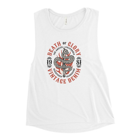 [ID: 271-G480] Death or Glory - Sword Snake Women's Muscle Tank