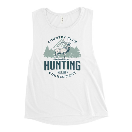 [ID: 271-G483] Deer Hunting Country Club  Women's Muscle Tank