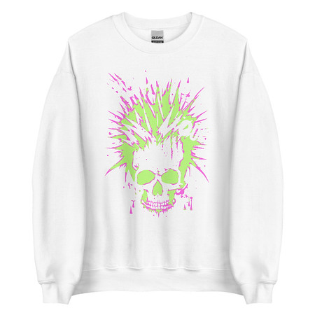 [ID: 145-G3] 'Enjoy Your Trip' Punk Skull Unisex Crew Neck Sweatshirt
