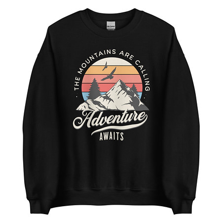 [ID: 145-G27] Adventure Await - Wilderness Camping Unisex Crew Neck Sweatshirt