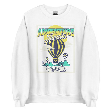 [ID: 145-G28] Adventure Awaits Unisex Crew Neck Sweatshirt