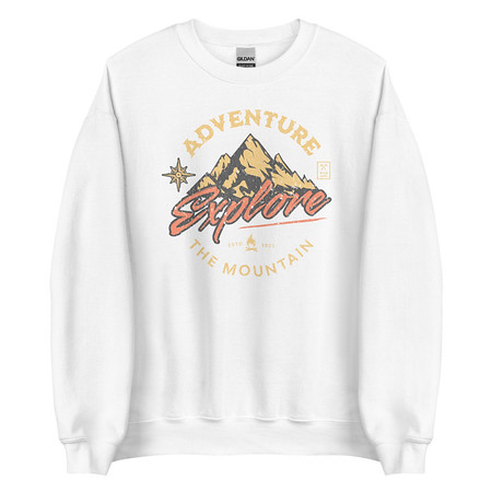 [ID: 145-G30] Adventure Explore The Mountain Unisex Crew Neck Sweatshirt