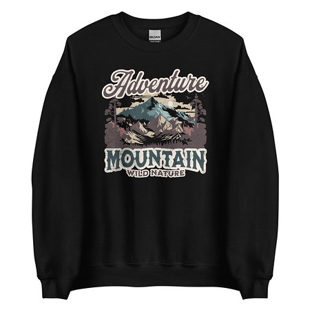 [ID: 145-G31] Adventure Mountain Wild Nature Unisex Crew Neck Sweatshirt