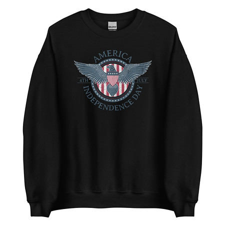 [ID: 145-G67] American Eagle Badge Unisex Crew Neck Sweatshirt