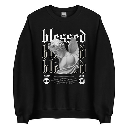 [ID: 145-G81] Angel Unisex Crew Neck Sweatshirt