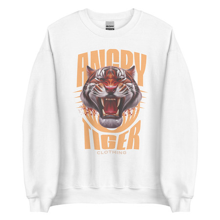 [ID: 145-G85] Angry Tiger - AI Unisex Crew Neck Sweatshirt