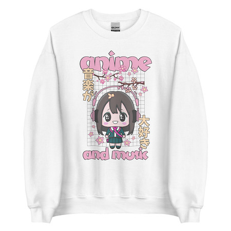 [ID: 145-G86] Anime and Music Unisex Crew Neck Sweatshirt