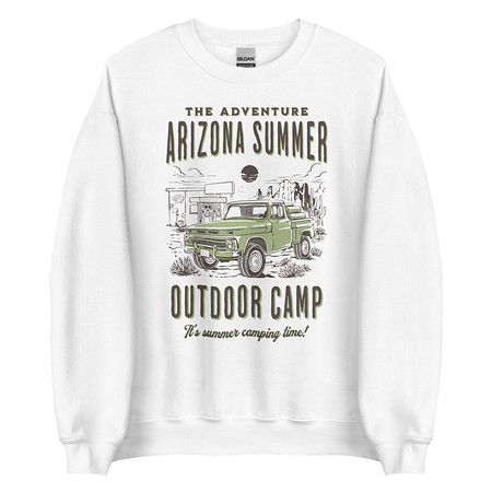 [ID: 145-G100] Arizona Outdoor Camp - Classic Truck Unisex Crew Neck Sweatshirt