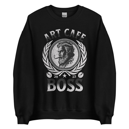 [ID: 145-G101] ART CAFE - BOSS Unisex Crew Neck Sweatshirt