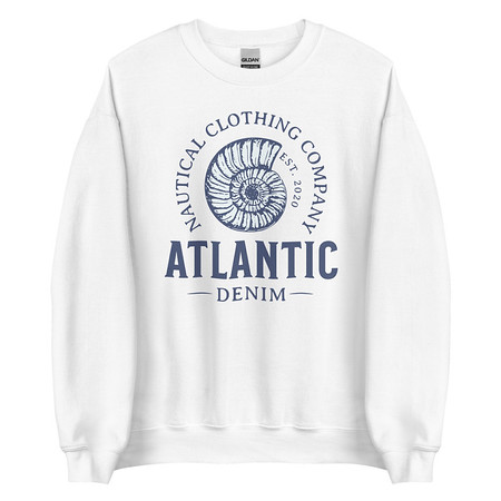 [ID: 145-G113] Atlantic Denim - Nautical Unisex Crew Neck Sweatshirt