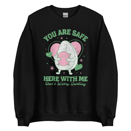 [ID: 145-G118] Avo Love - Typographic Cartoon Streetwear Unisex Crew Neck Sweatshirt