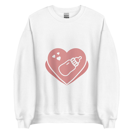 [ID: 145-G121] Baby Announcement - Feeding Bottle Unisex Crew Neck Sweatshirt