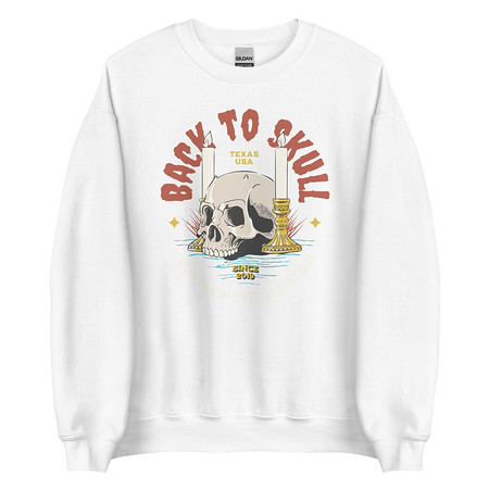 [ID: 145-G124] Back to Skull - Authenthic Design  Unisex Crew Neck Sweatshirt