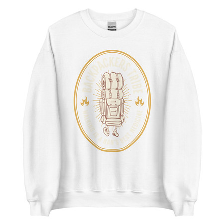 [ID: 145-G125] Backpackers Tribe - Adventure Badge Unisex Crew Neck Sweatshirt