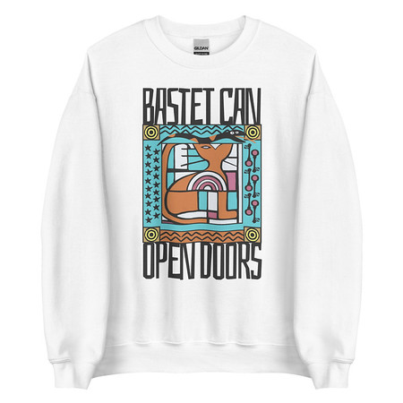 [ID: 145-G150] Bastet can Open Doors Unisex Crew Neck Sweatshirt