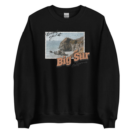 [ID: 145-G205] Big Sur, Cali Unisex Crew Neck Sweatshirt
