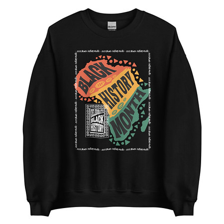 [ID: 145-G222] Black History Month - Tribal History Unisex Crew Neck Sweatshirt