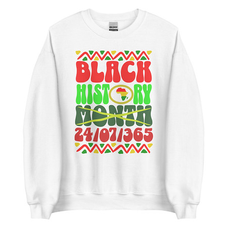 [ID: 145-G223] Black History Month Unisex Crew Neck Sweatshirt