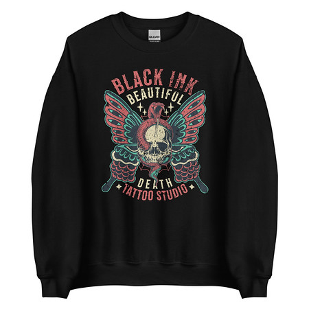 [ID: 145-G225] BLACK INK TATTOO Unisex Crew Neck Sweatshirt