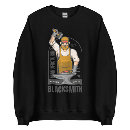 [ID: 145-G232] Blacksmith Workshop - Metalwork Unisex Crew Neck Sweatshirt