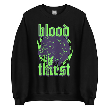 [ID: 145-G238] Blood Thirst - Neon Dog Unisex Crew Neck Sweatshirt