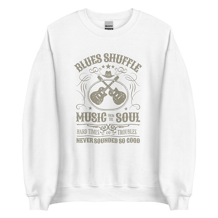 [ID: 145-G243] Blues Music from the Soul - Guitar Unisex Crew Neck Sweatshirt