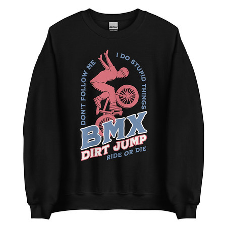 [ID: 145-G244] BMX Dirt Jump - Extreme Sports Unisex Crew Neck Sweatshirt