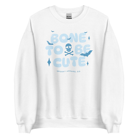 [ID: 145-G250] Bone To Be Cute - Halloween Unisex Crew Neck Sweatshirt