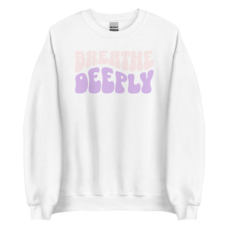 [ID: 145-G283] Breathe Deeply Unisex Crew Neck Sweatshirt