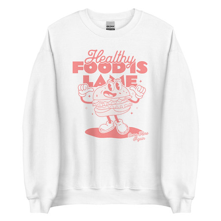[ID: 145-G296] Burger Mascot Unisex Crew Neck Sweatshirt
