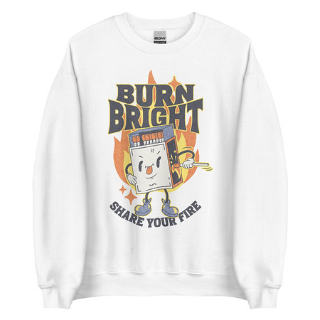 [ID: 145-G297] Burn Bright Unisex Crew Neck Sweatshirt