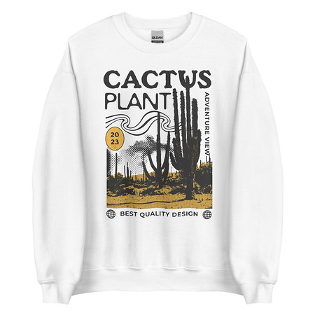 [ID: 145-G304] Cacus Plant - Desert Unisex Crew Neck Sweatshirt