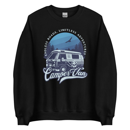 [ID: 145-G323] Campervan Unisex Crew Neck Sweatshirt