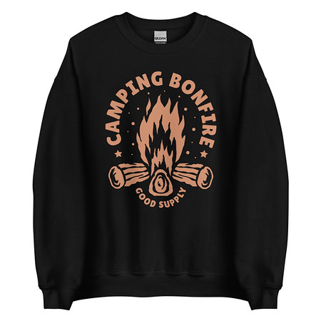 [ID: 145-G324] Camping Bonfire - Firewood Unisex Crew Neck Sweatshirt