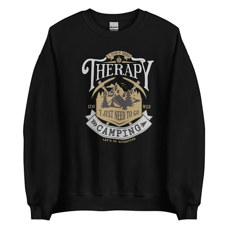 [ID: 145-G325] Camping Emblem Unisex Crew Neck Sweatshirt