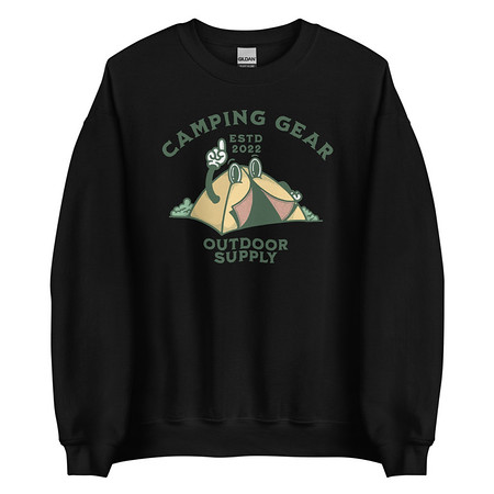 [ID: 145-G326] Camping Gear Unisex Crew Neck Sweatshirt