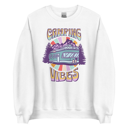 [ID: 145-G327] Camping Vibes Unisex Crew Neck Sweatshirt
