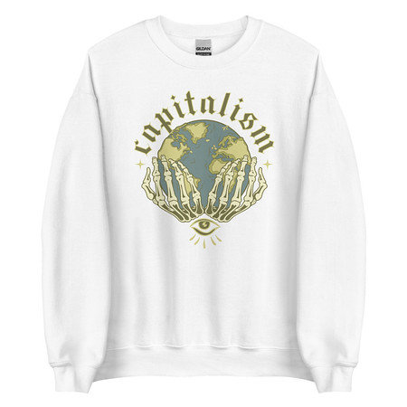 [ID: 145-G333] Capitalism - Earth Unisex Crew Neck Sweatshirt