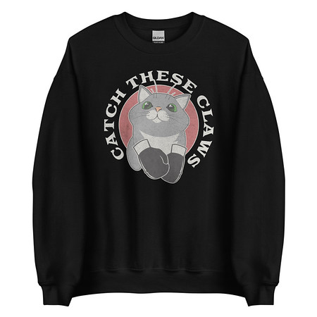 [ID: 145-G344] Catch These Claws - Cute Cat Unisex Crew Neck Sweatshirt