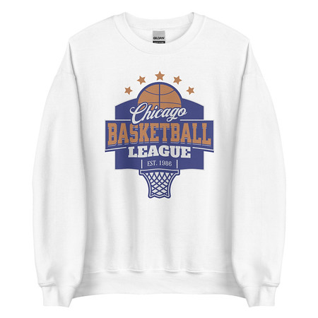 [ID: 145-G363] Chicago Basketball League - Athlectic Sports Unisex Crew Neck Sweatshirt