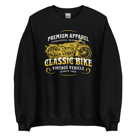 [ID: 145-G380] Classic Bike Unisex Crew Neck Sweatshirt