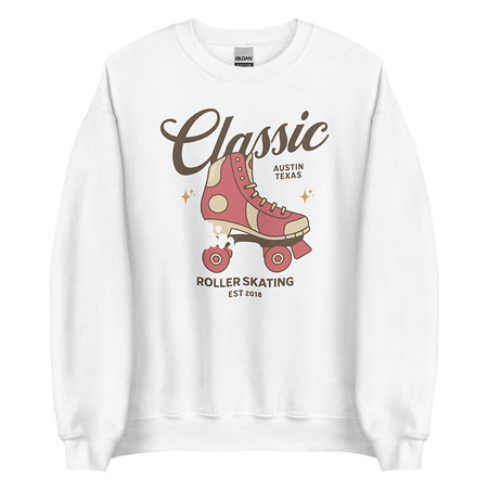 [ID: 145-G384] Classic Roller Skating - Sports Apparel Unisex Crew Neck Sweatshirt