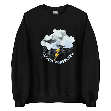 [ID: 145-G387] Cloud Whisperer - Rainy Weather Unisex Crew Neck Sweatshirt