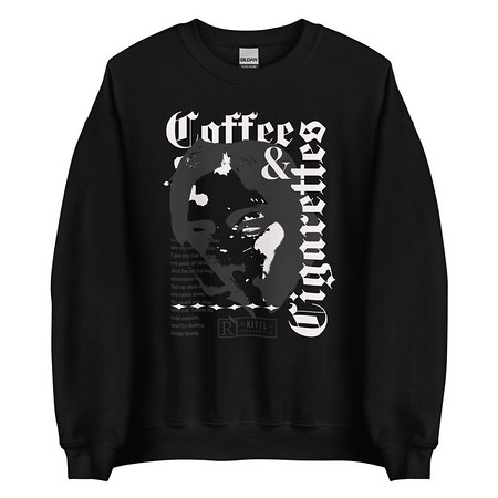 [ID: 145-G392] Coffee & Cigarettes Unisex Crew Neck Sweatshirt