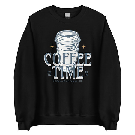[ID: 145-G404] Coffee Time Unisex Crew Neck Sweatshirt