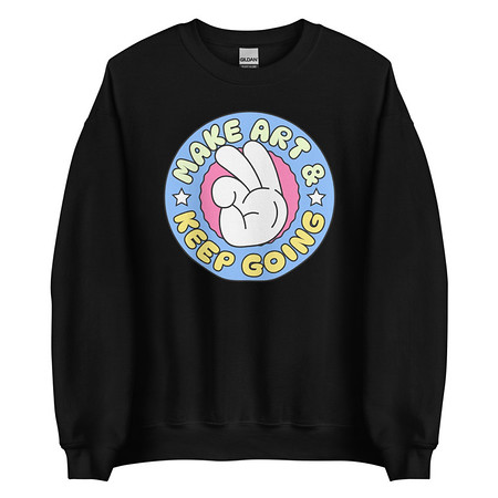 [ID: 145-G408] Colorful Fun Retro Style Badge Unisex Crew Neck Sweatshirt