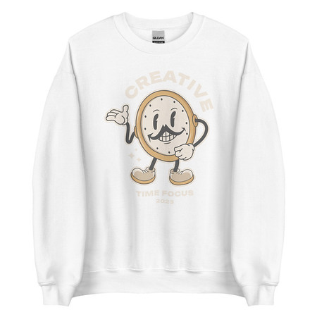 [ID: 145-G433] Creative Time Unisex Crew Neck Sweatshirt