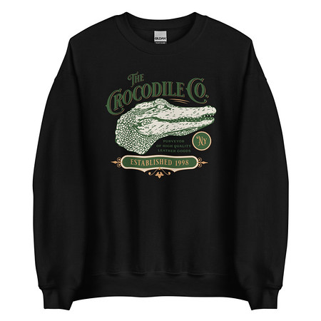 [ID: 145-G439] Crocodile Co. - Wild Animal Unisex Crew Neck Sweatshirt