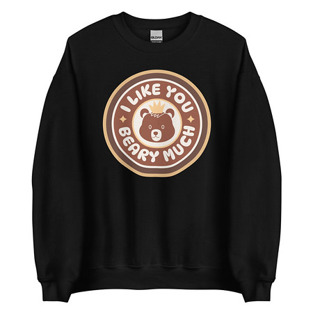 [ID: 145-G450] Cute Bear - AI Unisex Crew Neck Sweatshirt